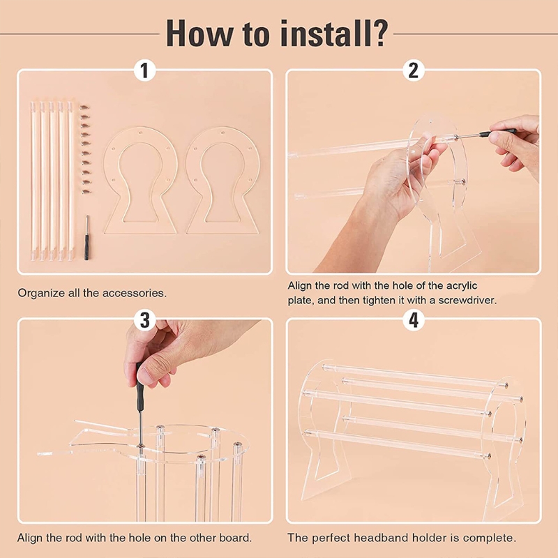 Acrylic Headband Organizer Stand