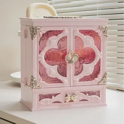 Acrylic Jewelry Display Boxes Necklace Rings Storage Case Large Capacity Jewellery Packaging Box Necklace Organizer