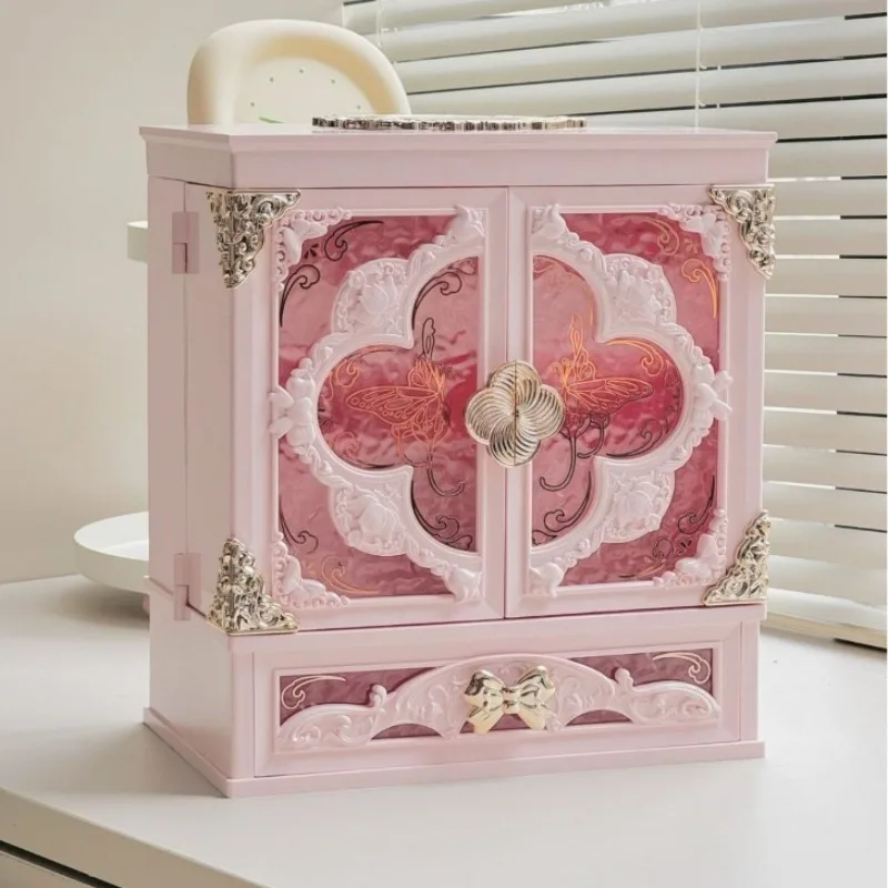Acrylic Jewelry Display Boxes Necklace Rings Storage Case Large Capacity Jewellery Packaging Box Necklace Organizer