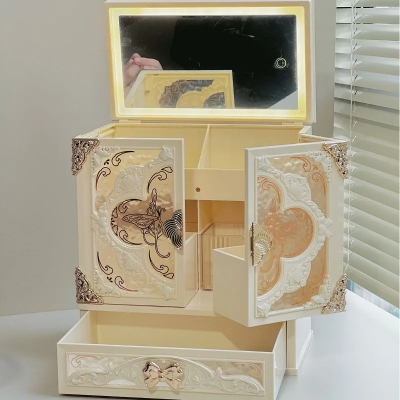 Acrylic Jewelry Display Boxes Necklace Rings Storage Case Large Capacity Jewellery Packaging Box Necklace Organizer