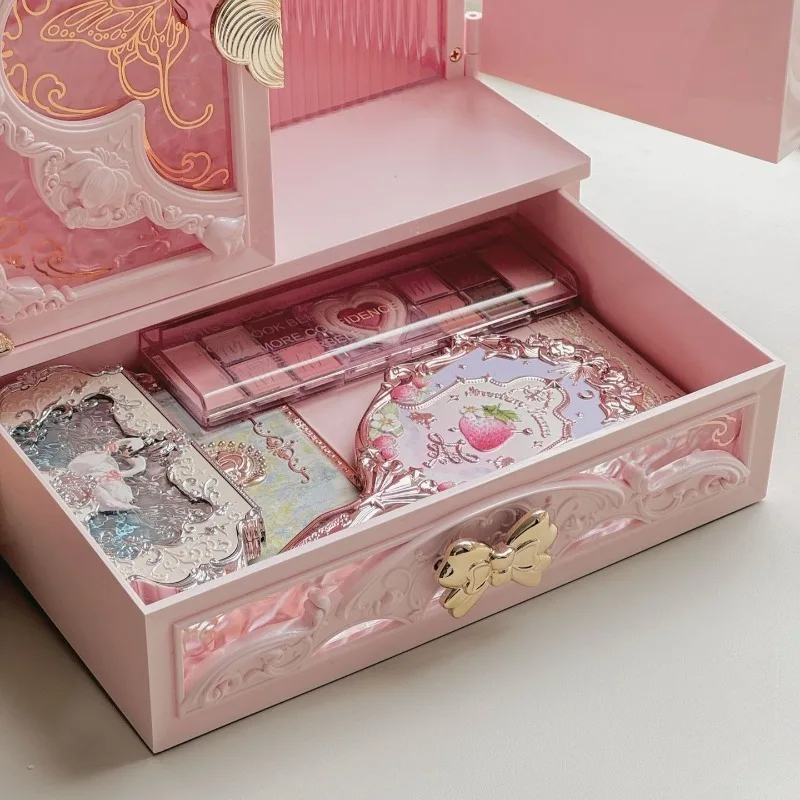 Acrylic Jewelry Display Boxes Necklace Rings Storage Case Large Capacity Jewellery Packaging Box Necklace Organizer