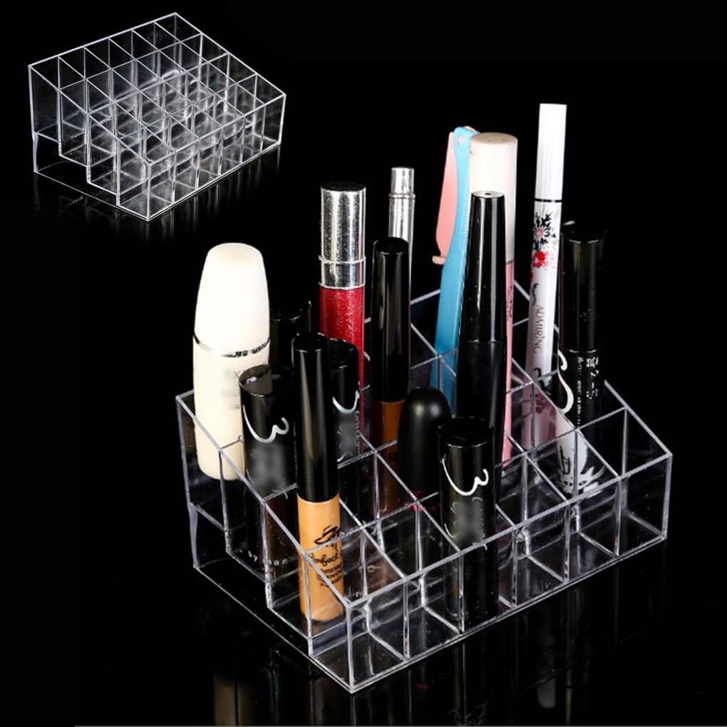 Acrylic Lipstick Holder 24 Grid Organizer Acrylic Lipstick Holder 24 Grid Organizer