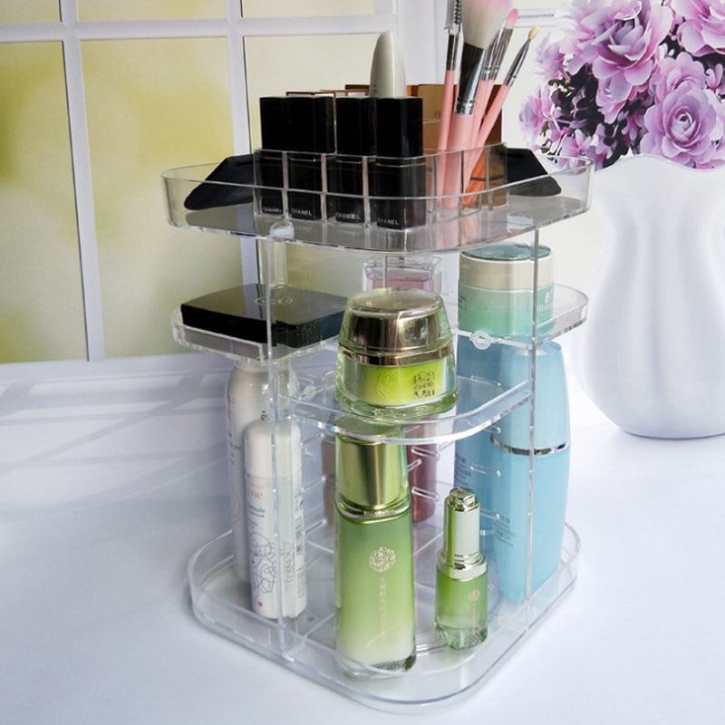 Acrylic Makeup Storage Rotating Organizer Acrylic Makeup Storage Rotating Organizer