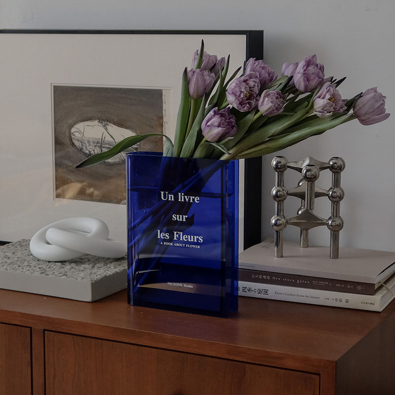 Acrylic Modern Book Vase