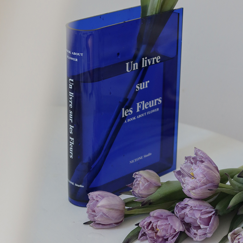 Acrylic Modern Book Vase Acrylic Modern Book Vase