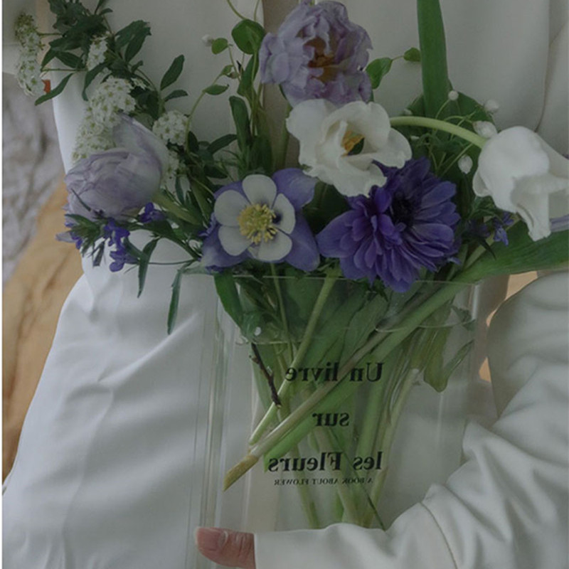 Acrylic Modern Book Vase Acrylic Modern Book Vase