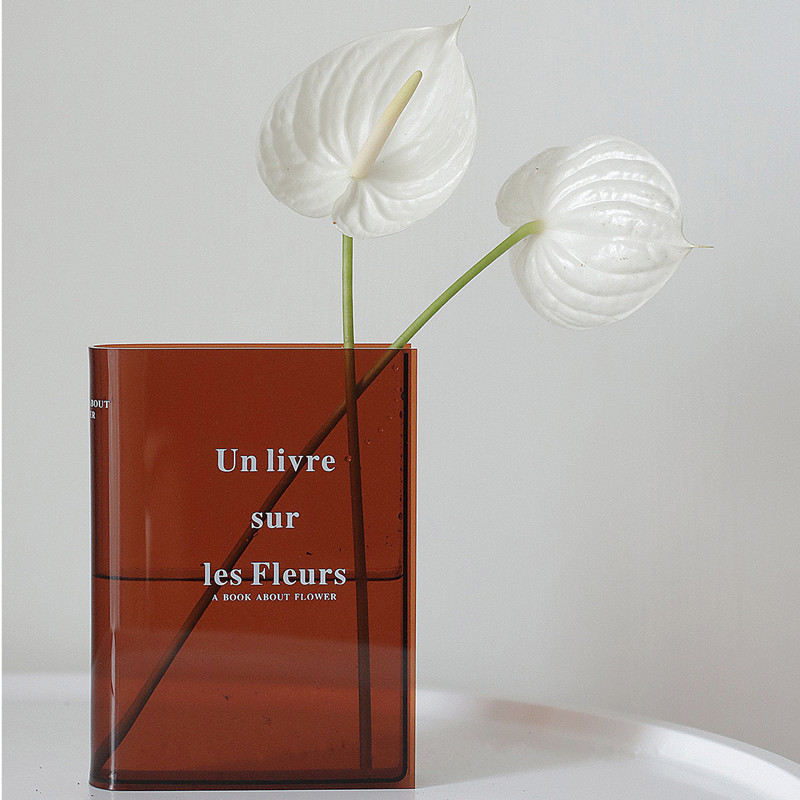 Acrylic Modern Book Vase Acrylic Modern Book Vase