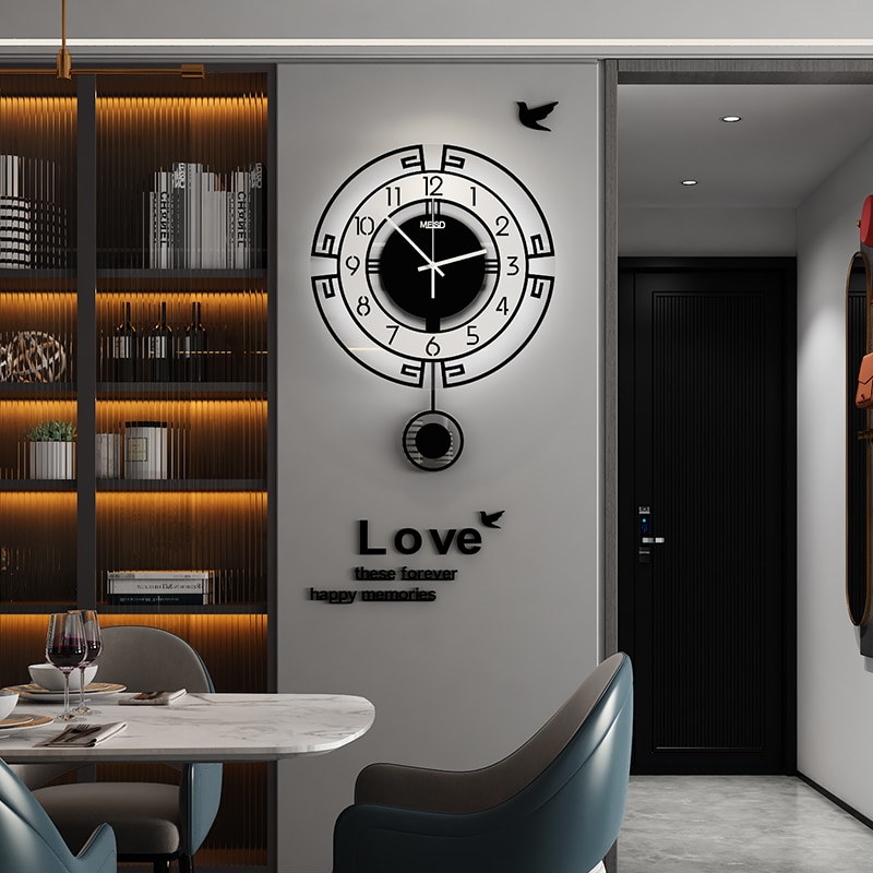 Acrylic Modern Pendulum Wall Clock