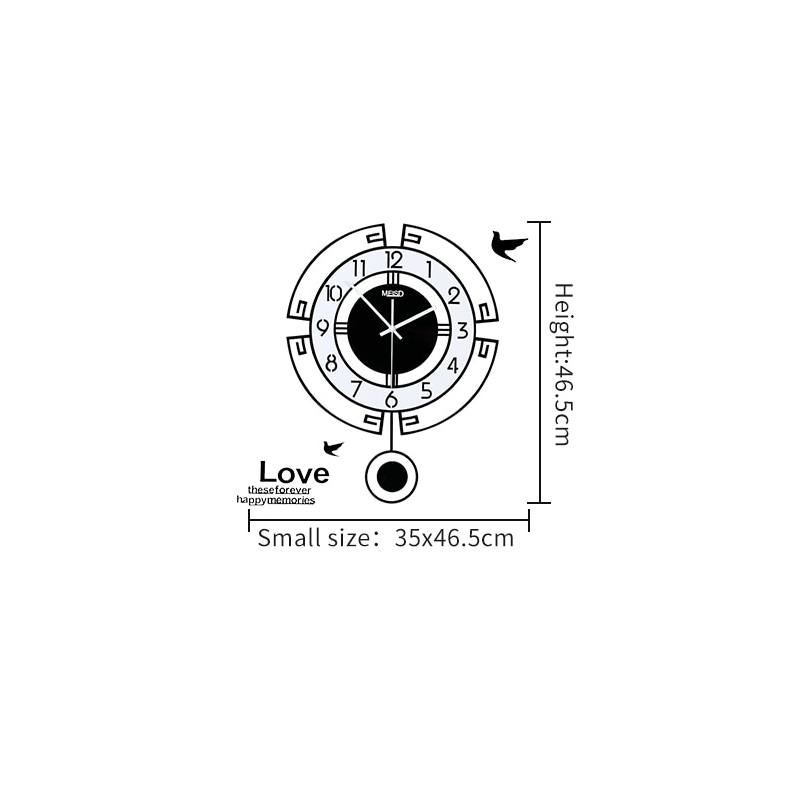 Acrylic Modern Pendulum Wall Clock