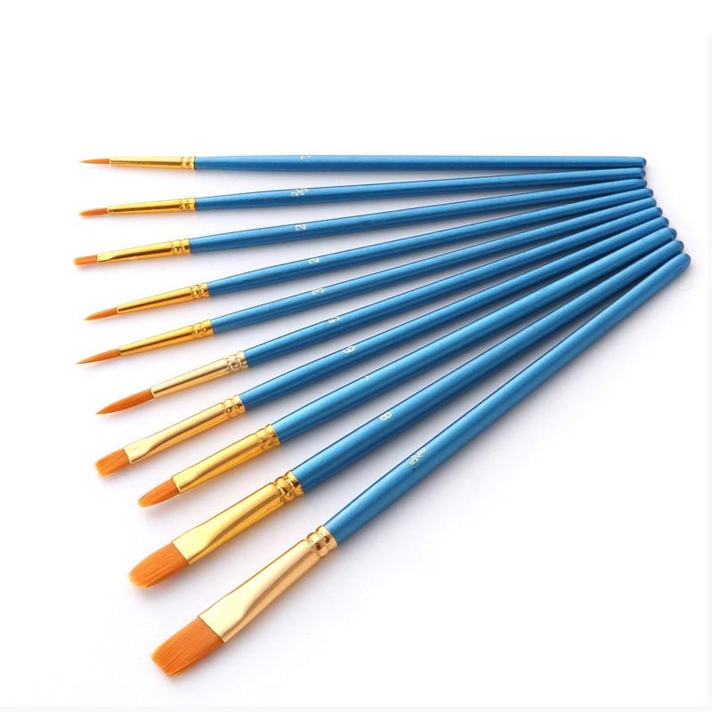 Acrylic Paint Brush Set (10 Pcs)