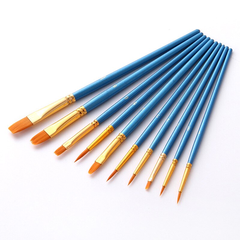 Acrylic Paint Brush Set (10 Pcs)