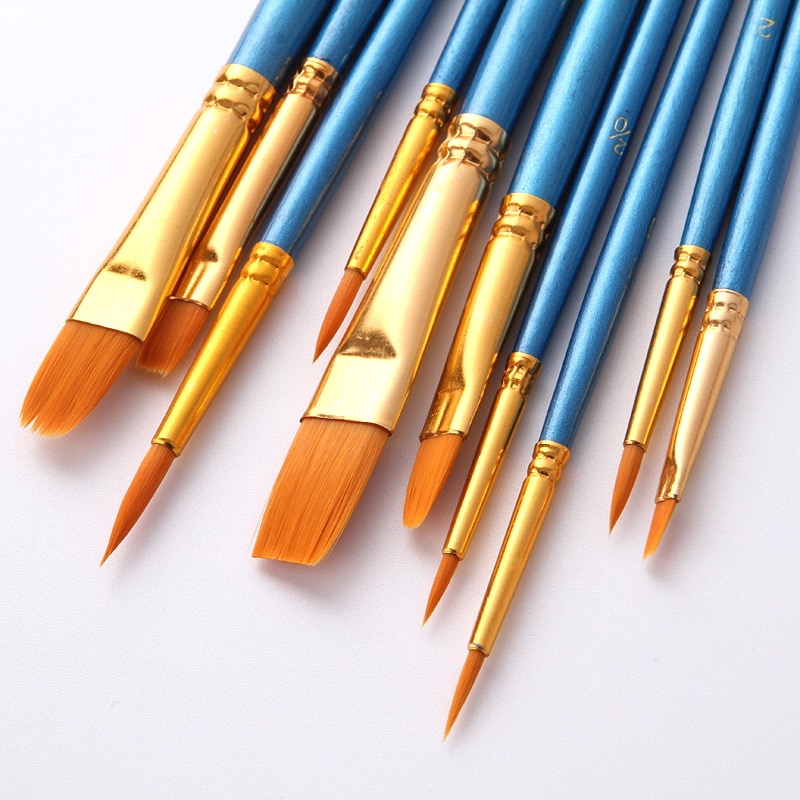 Acrylic Paint Brush Set (10 Pcs)