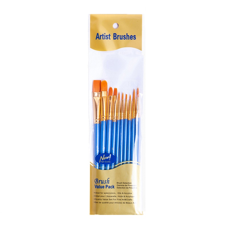 Acrylic Paint Brush Set (10 Pcs)