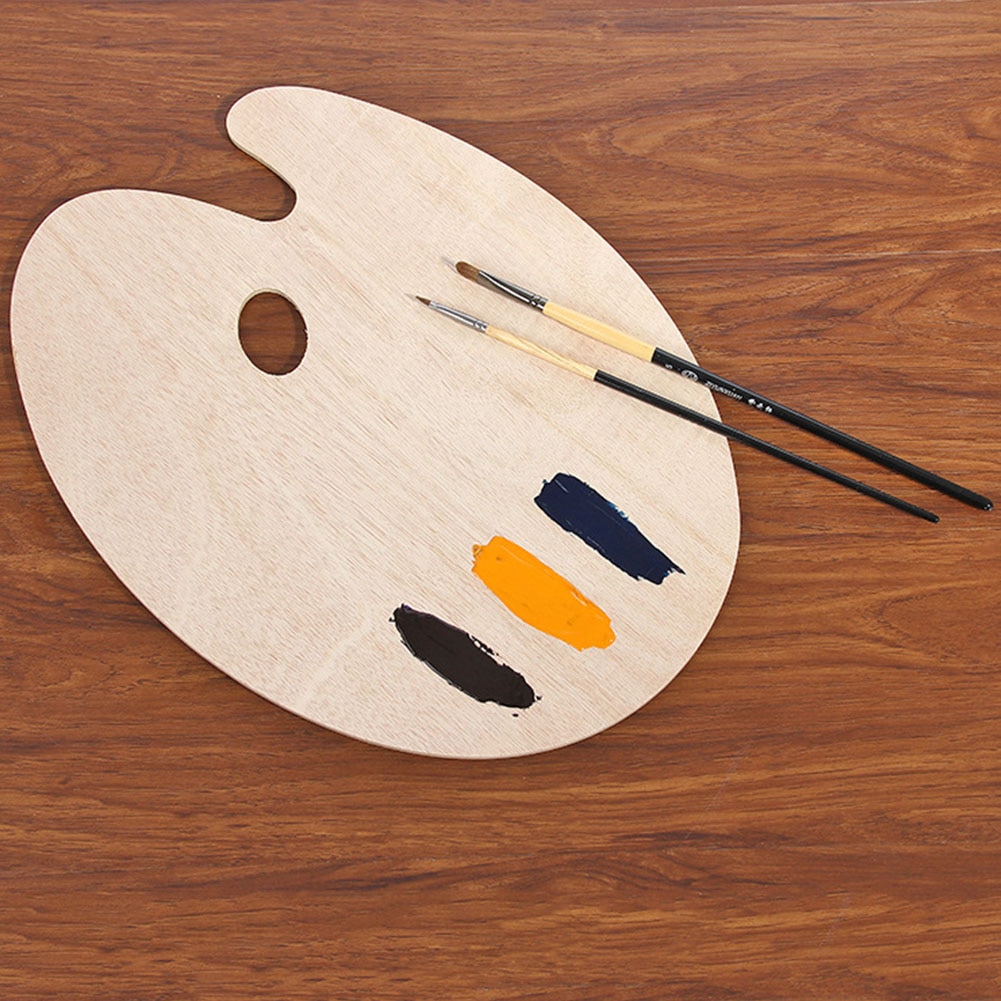 Acrylic Palette Wooden Painting Tray