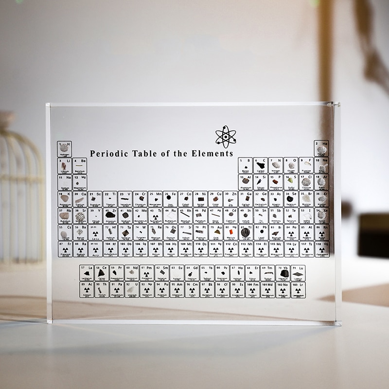 Acrylic Periodic Table of Elements with Real Elements Acrylic Periodic Table of Elements with Real Elements