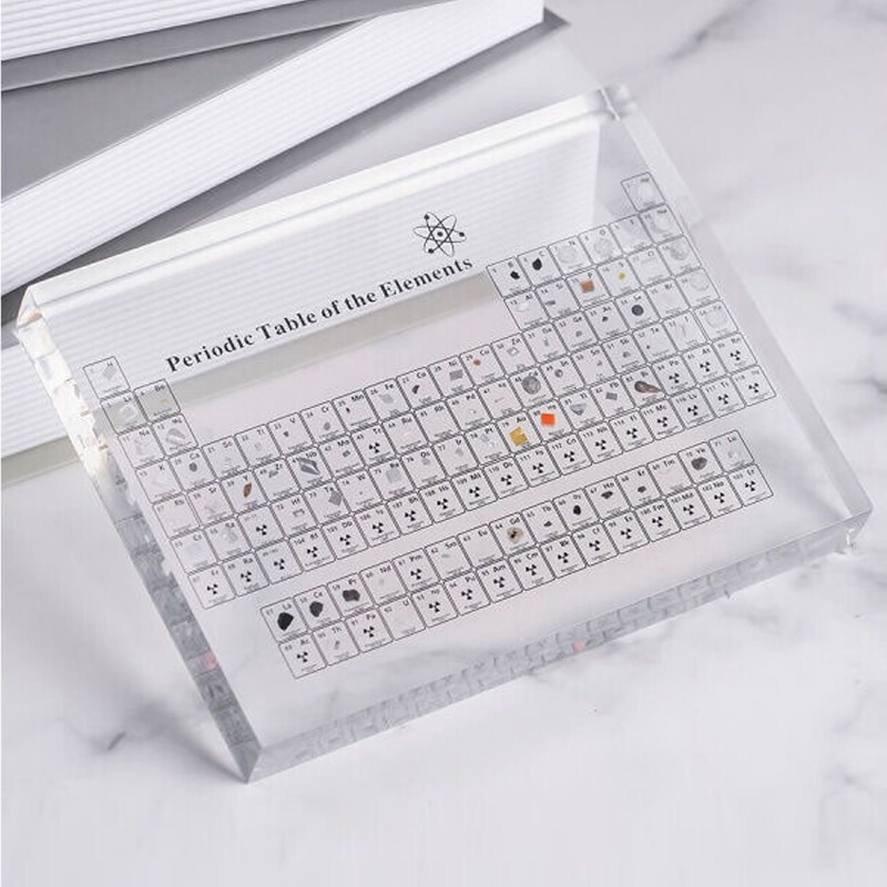 Acrylic Periodic Table of Elements with Real Elements Acrylic Periodic Table of Elements with Real Elements