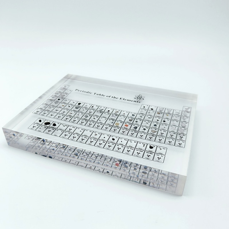 Acrylic Periodic Table of Elements with Real Elements Acrylic Periodic Table of Elements with Real Elements