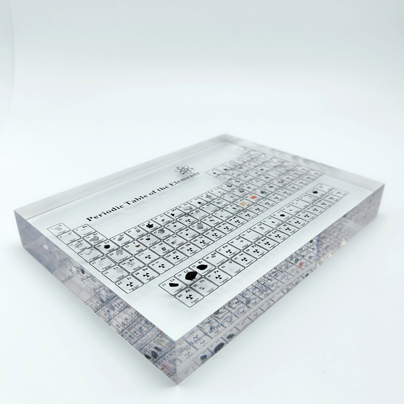 Acrylic Periodic Table of Elements with Real Elements Acrylic Periodic Table of Elements with Real Elements