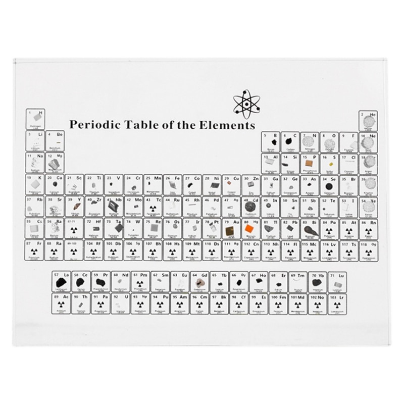 Acrylic Periodic Table of Elements with Real Elements Acrylic Periodic Table of Elements with Real Elements