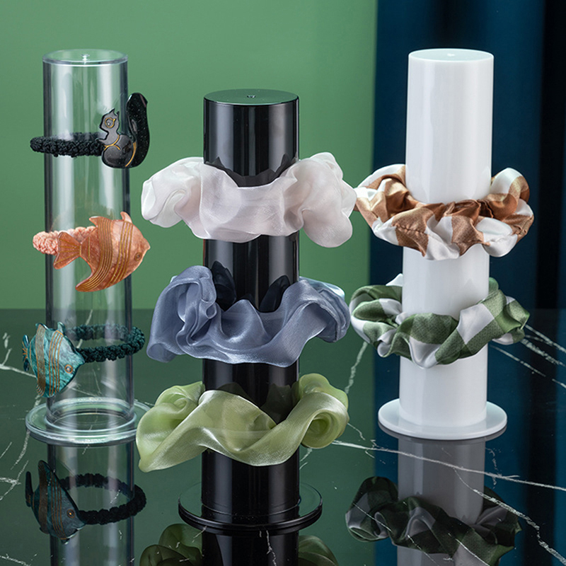 Acrylic Pole Hair Tie Scrunchie Holder