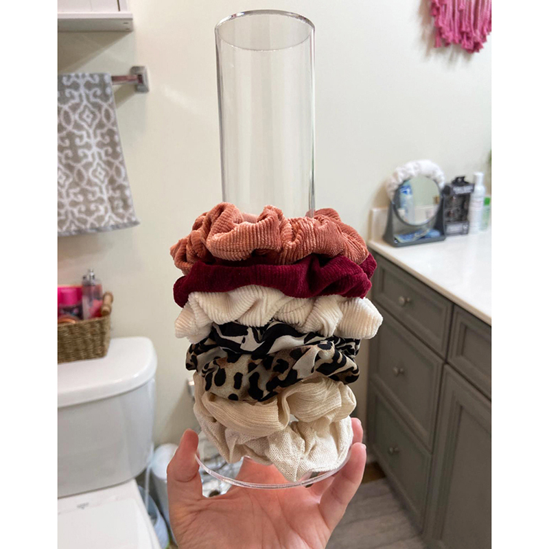 Acrylic Pole Hair Tie Scrunchie Holder