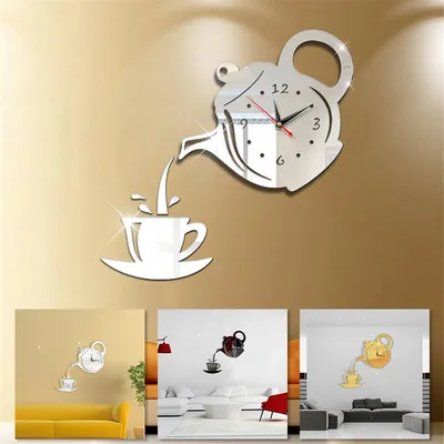 Acrylic Self Adhesive Coffee Cup Clock Acrylic Self Adhesive Coffee Cup Clock
