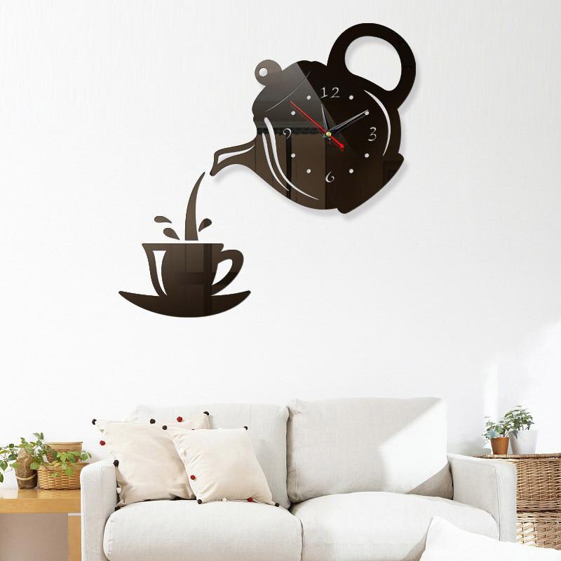 Acrylic Self Adhesive Coffee Cup Clock Acrylic Self Adhesive Coffee Cup Clock