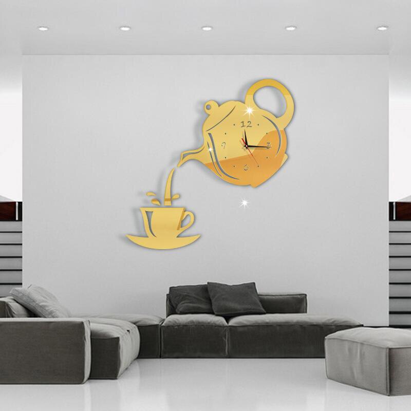 Acrylic Self Adhesive Coffee Cup Clock Acrylic Self Adhesive Coffee Cup Clock