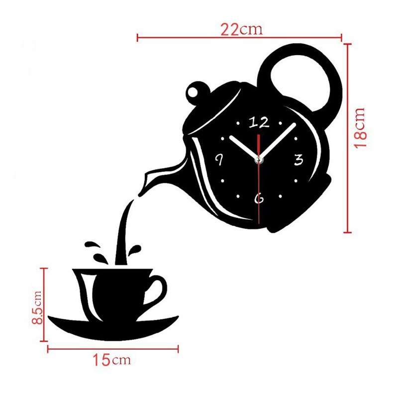 Acrylic Self Adhesive Coffee Cup Clock Acrylic Self Adhesive Coffee Cup Clock