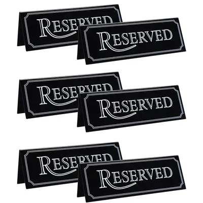 Acrylic Table Reserved Signs (6Pcs)