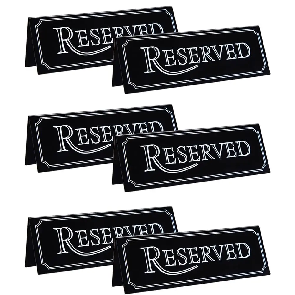 Acrylic Table Reserved Signs (6Pcs) Acrylic Table Reserved Signs (6Pcs)