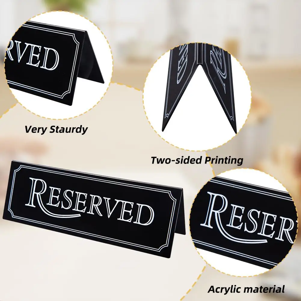 Acrylic Table Reserved Signs (6Pcs)
