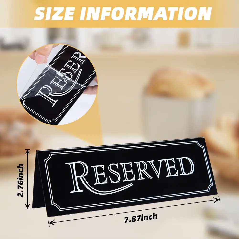 Acrylic Table Reserved Signs (6Pcs)