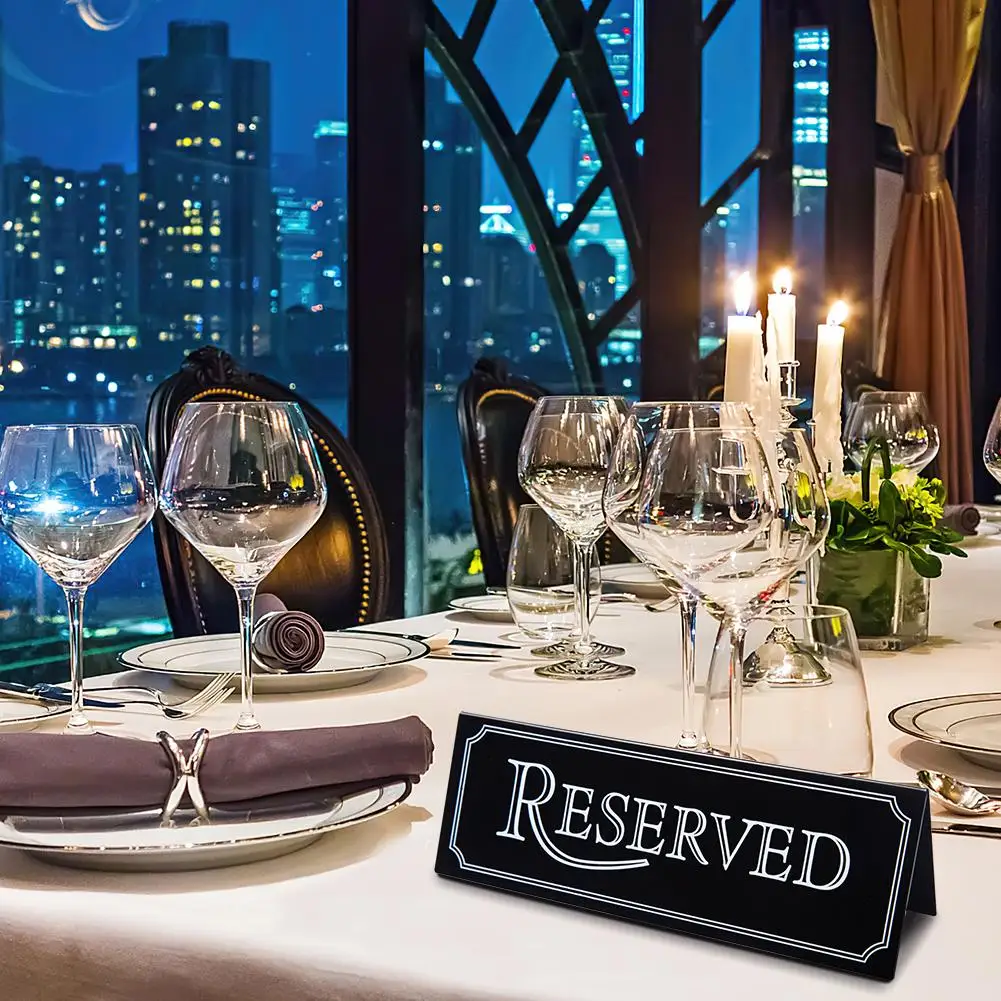 Acrylic Table Reserved Signs (6Pcs)