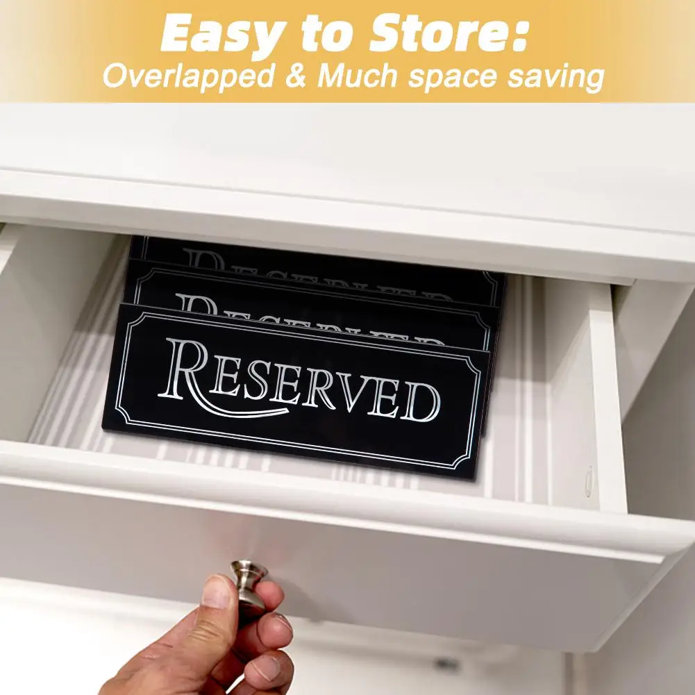 Acrylic Table Reserved Signs (6Pcs)