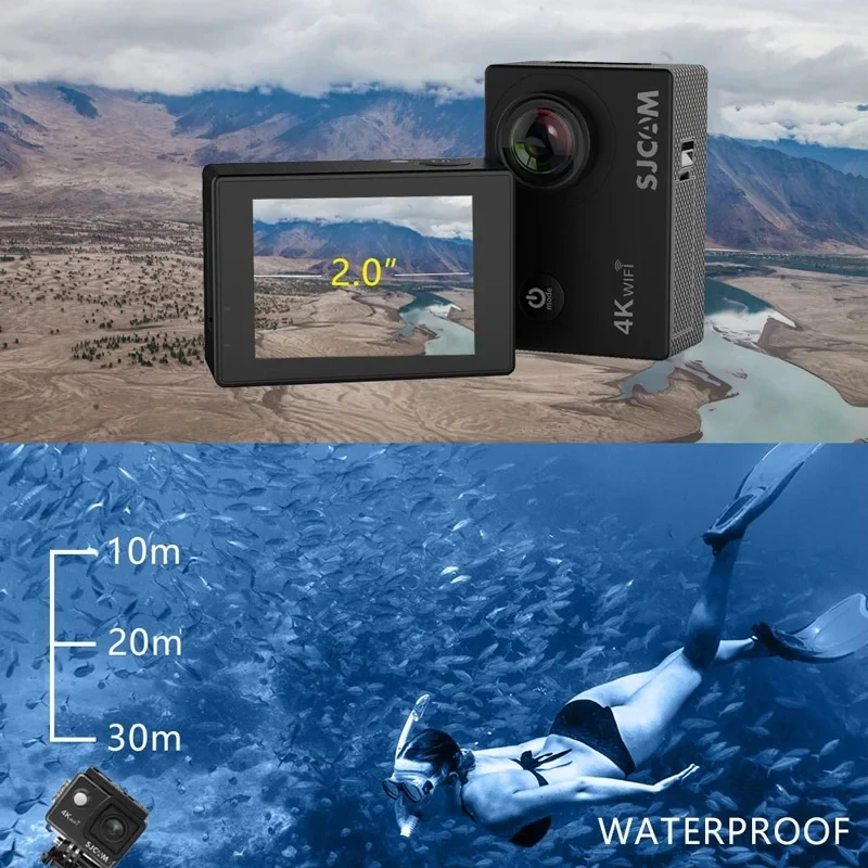 Action Camera SJ4000 AIR 4K 30PFS 1080P 4x Zoom WIFI Sports Video Action Cameras Motorcycle Bicycle Helmet Waterproof Action Camera SJ4000 AIR 4K 30PFS 1080P 4x Zoom WIFI Sports Video Action Cameras Motorcycle Bicycle Helmet Waterproof