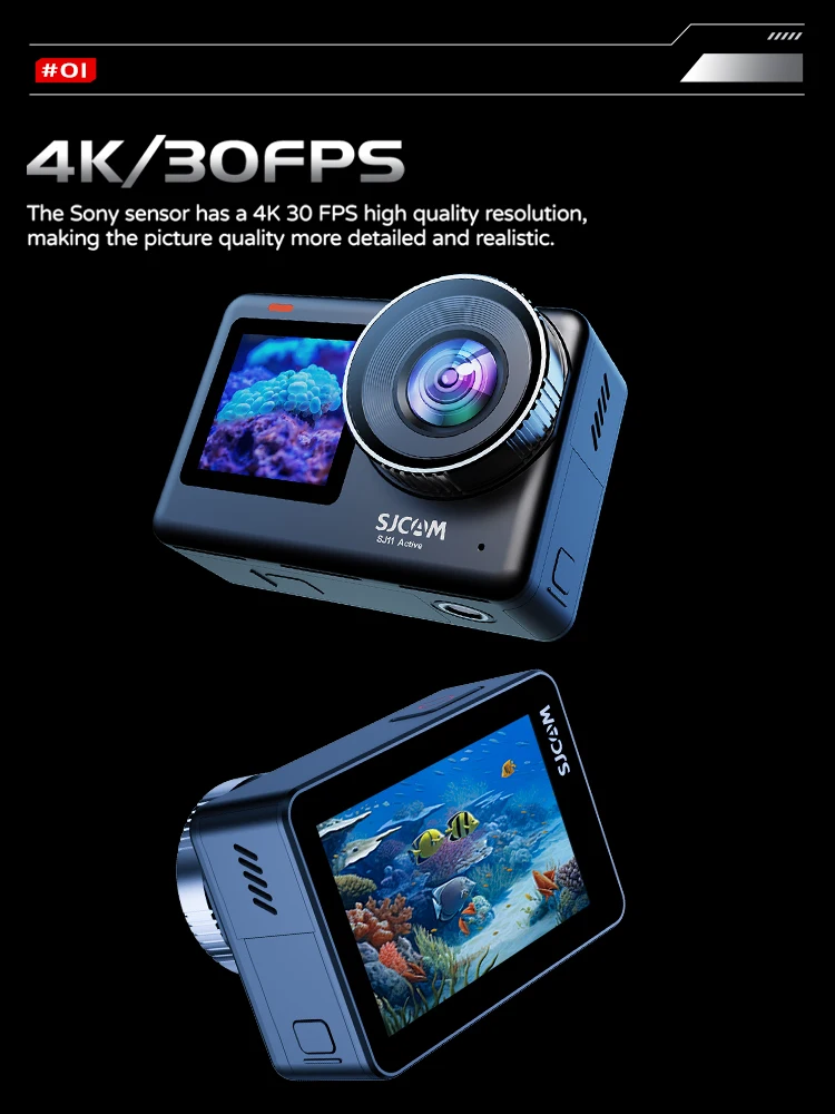 Active Action Camera 4K 2.33″ Touch Screen Waterproof 5G WiFi Active HDR Video Action Cam Camera Sport