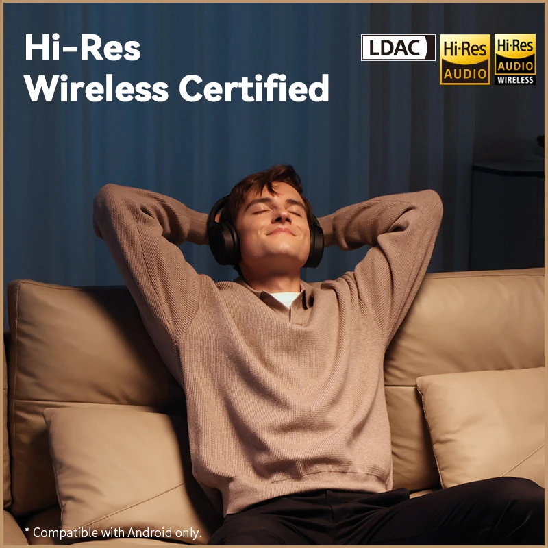Active Noise Cancelling Wireless Headphones Bluetooth 5.3 Headset Hi-Res Wireless 55hrs Playback 4 Microphones Active Noise Cancelling Wireless Headphones Bluetooth 5.3 Headset Hi-Res Wireless 55hrs Playback 4 Microphones