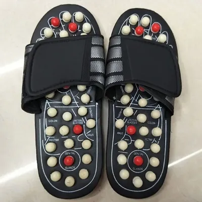 Acupoint Massage Slippers For Men Women Sandals Feet Chinese Acupressure Therapy Medical Rotating Foot Massager Shoes