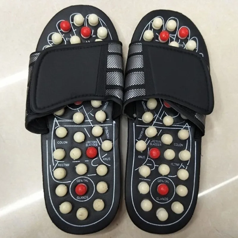 Acupoint Massage Slippers For Men Women Sandals Feet Chinese Acupressure Therapy Medical Rotating Foot Massager Shoes