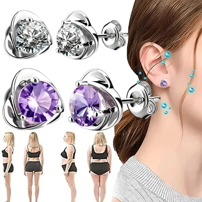 Acupressure Slimming Earrings Healthcare Weight Loss Stud Earring Healthy Stimulating Acupoints Gallstone Clip Magnetic Acupressure Slimming Earrings Healthcare Weight Loss Stud Earring Healthy Stimulating Acupoints Gallstone Clip Magnetic