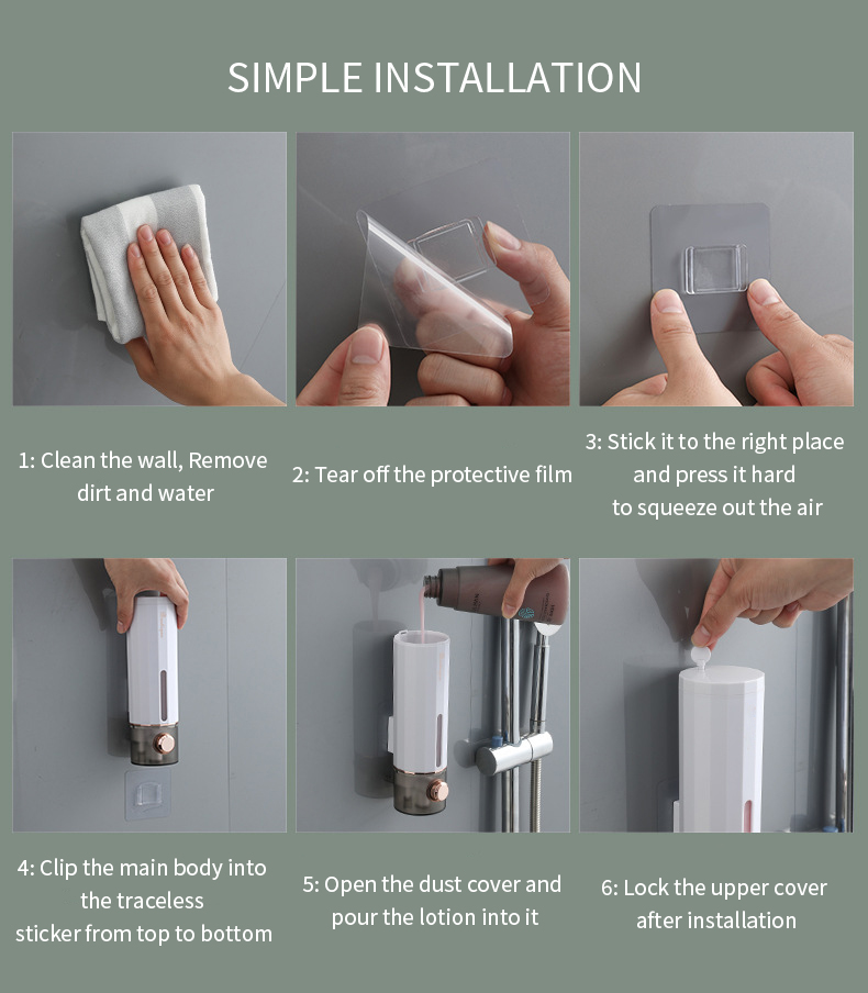 Adhesive 450ml Wall Hand Soap Dispenser Adhesive 450ml Wall Hand Soap Dispenser