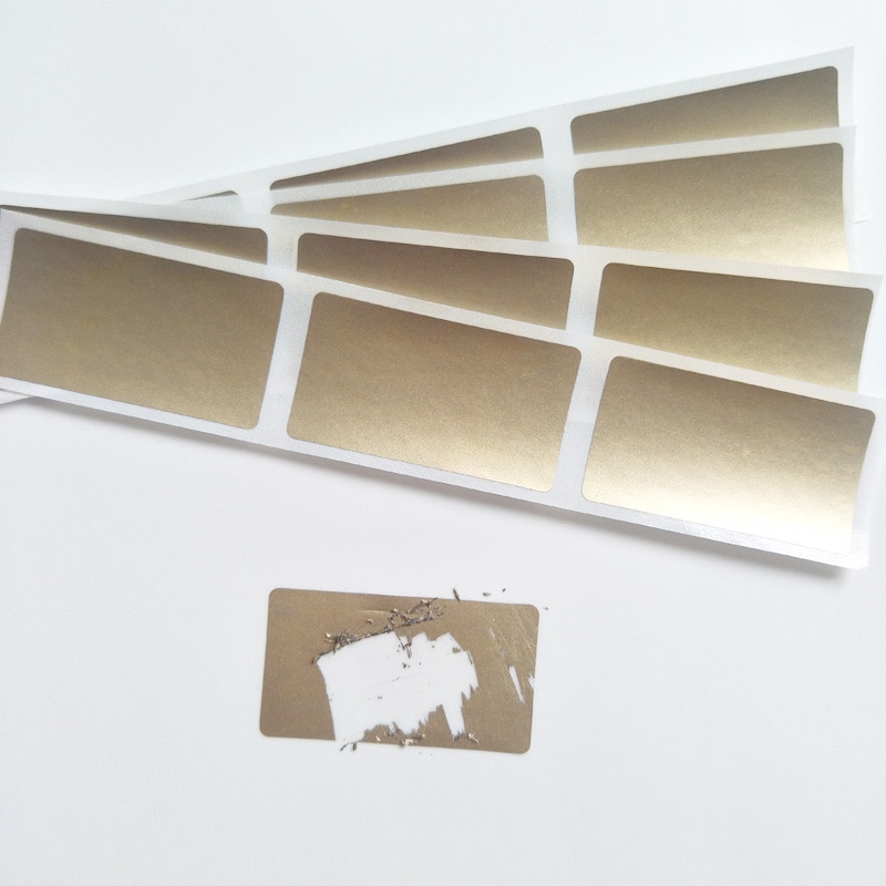 Adhesive Scratch Off Labels (100pcs) Adhesive Scratch Off Labels (100pcs)