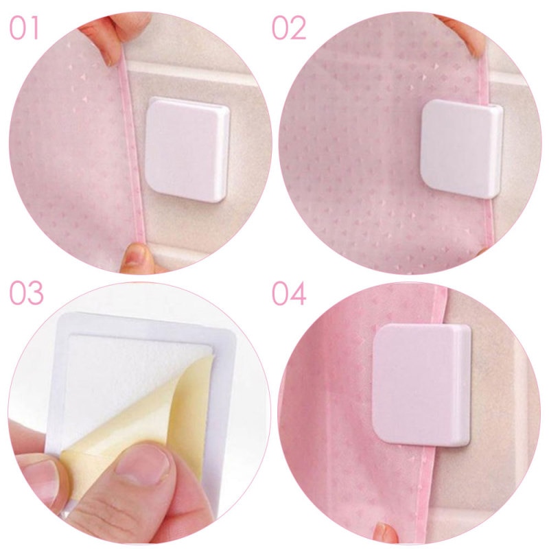 Adhesive Shower Curtain Clips (2pcs) Adhesive Shower Curtain Clips (2pcs)