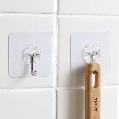 Adhesive Wall Hooks Transparent Hooks (10pcs.) Adhesive Wall Hooks Transparent Hooks (10pcs.)