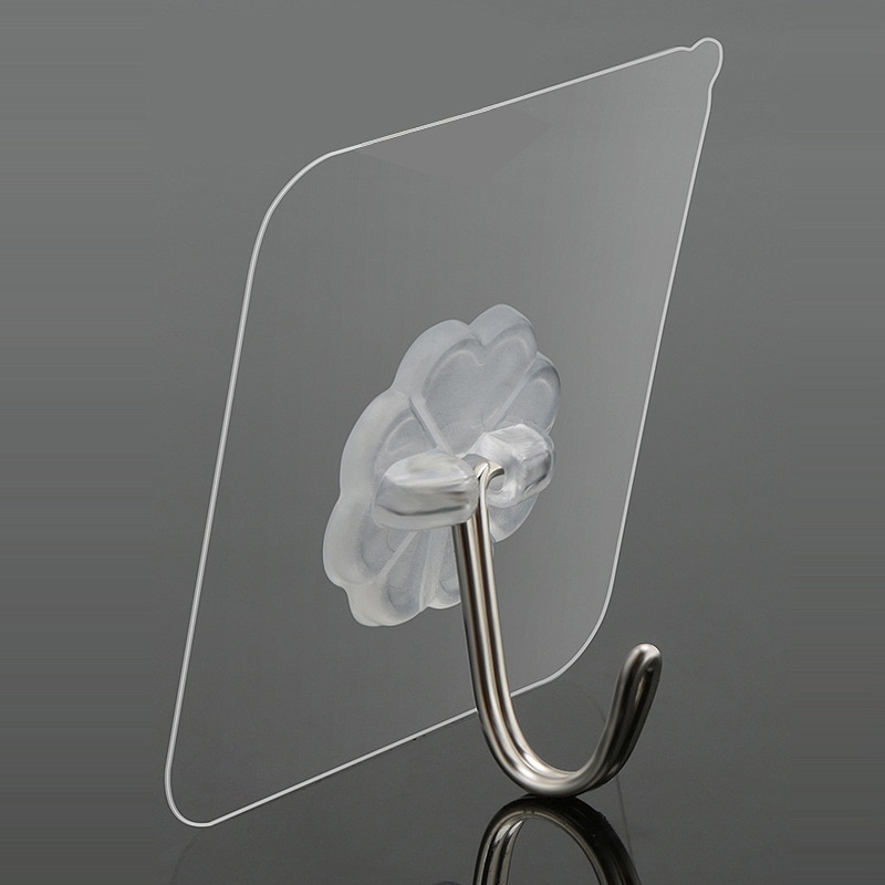 Adhesive Wall Hooks Transparent Hooks (10pcs.) Adhesive Wall Hooks Transparent Hooks (10pcs.)