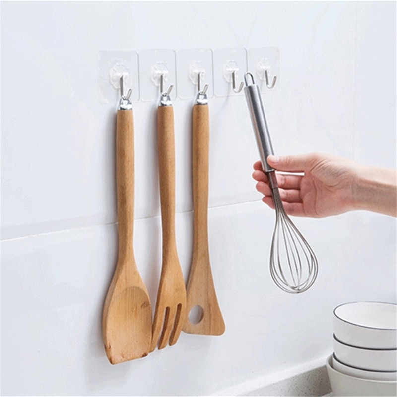 Adhesive Wall Hooks Transparent Hooks (10pcs.) Adhesive Wall Hooks Transparent Hooks (10pcs.)