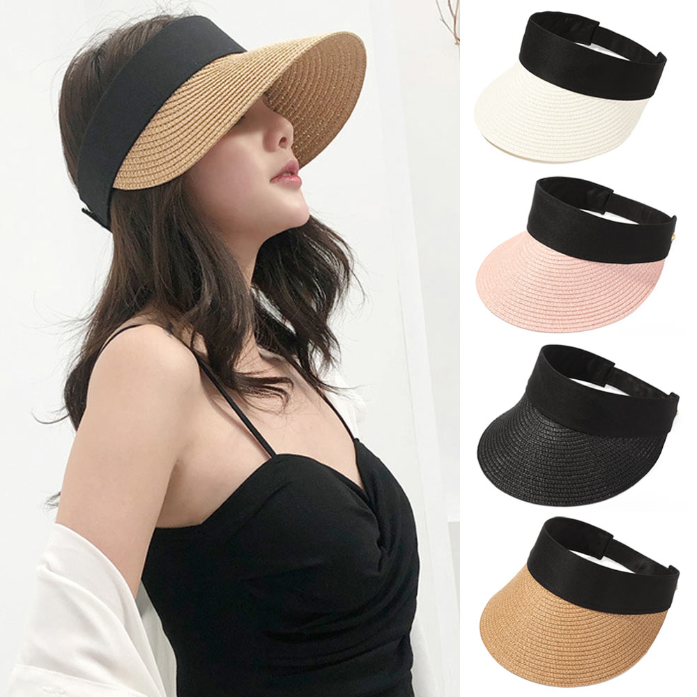 Adjustable Adult Size Straw Sun Visor Adjustable Adult Size Straw Sun Visor