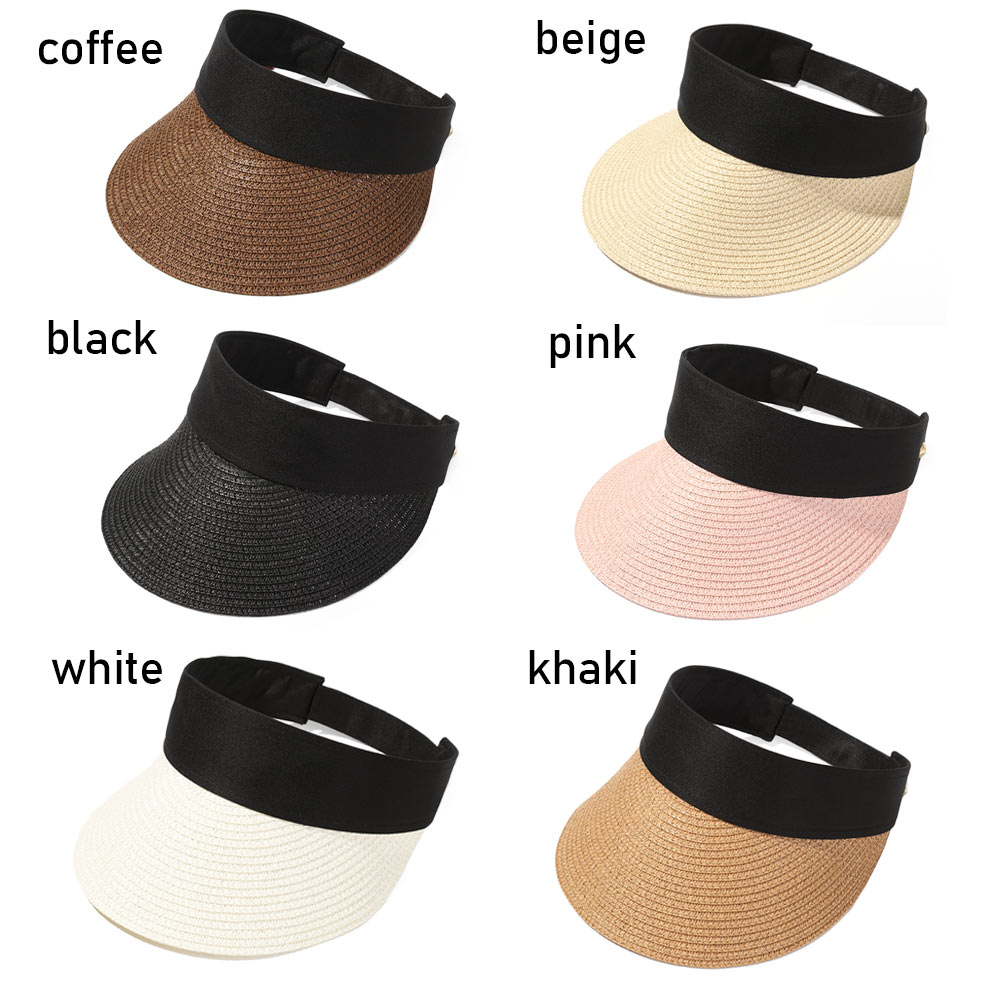 Adjustable Adult Size Straw Sun Visor Adjustable Adult Size Straw Sun Visor