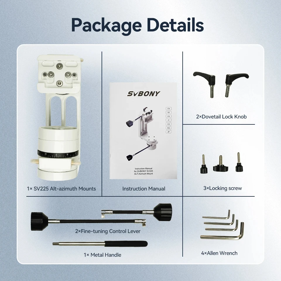 Adjustable Angle Altazimuth Telescope Mount Without Tripod with Variable Speed Gear CNC Hollow Structure Adjustable Angle Altazimuth Telescope Mount Without Tripod with Variable Speed Gear CNC Hollow Structure
